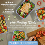 Bentgo Prep - 20-Piece 1-Compartment Reusable Meal Prep Containers - Image 2