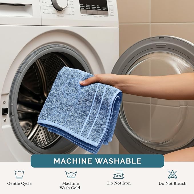 Casa Platino Blue Wash Cloths - Image 7