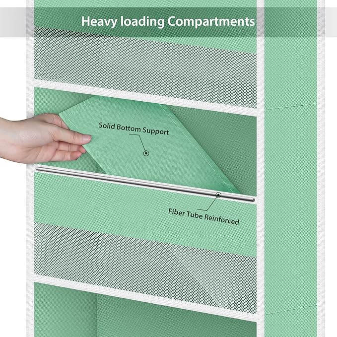 Univivi 6-Shelf Over Door Hanging Organizer Fabric Baby Door Storage - Image 5