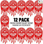 Chemical Guys Hanging Air Freshener, Fresh Cherry Scent 12 Pack, Dorm Room & by ChemicalGuys