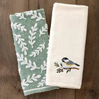SKL Home Leaf Sprig 100% Cotton Jacquard 2pc Hand Towel Set, Reversible & - Image 5