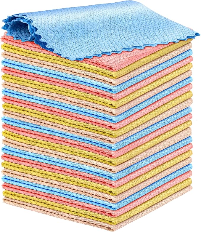 Niveaya 24 Pcs Fish Scale Streak Free Miracle Cleaning Cloth Easy Clean by Niveaya