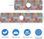 Faucet Draining Mat For Kitchen Sink Mexican Tiles Diatom Mud Absorbent Drain - Image 3