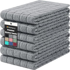 Homaxy Premium Cotton Kitchen Towels 16"x 28", Large Natural Ring Spun 390 GSM by Homaxy