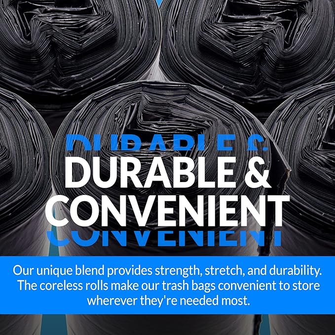 Reli. 13 Gallon Trash Bags | 250 Bags | Black | Tall Kitchen | Strong | Garbage - Image 3