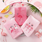 3 Pack Pink Flamingo Hand Towels - Image 4