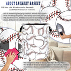 Personalize Baseball Laundry Basket Oxford Cloth Foldable Funny Laundry Hamper - Image 8
