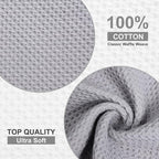 Homaxy 100% Cotton Waffle Weave Kitchen Towels, 13 x 28 Inches Super Absorbent - Image 2