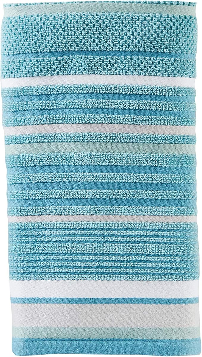 SKL Home Seabrook Stripe 100% Cotton Premium 2-Piece Hand Towel Set, 550 GSM - Image 2