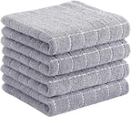 Homaxy 100% Cotton Terry Kitchen Towels, Checkered Designed, Soft and Super by Homaxy