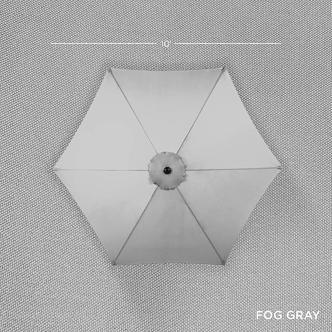 Best Choice Products 10ft Outdoor Table Compatible Steel Polyester Market Patio Umbrella w/Crank and Easy Push Button Tilt - Image 4