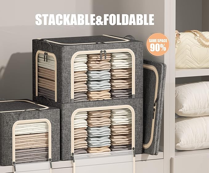 3 Opeings Large Clothes Storage Bins - Image 2