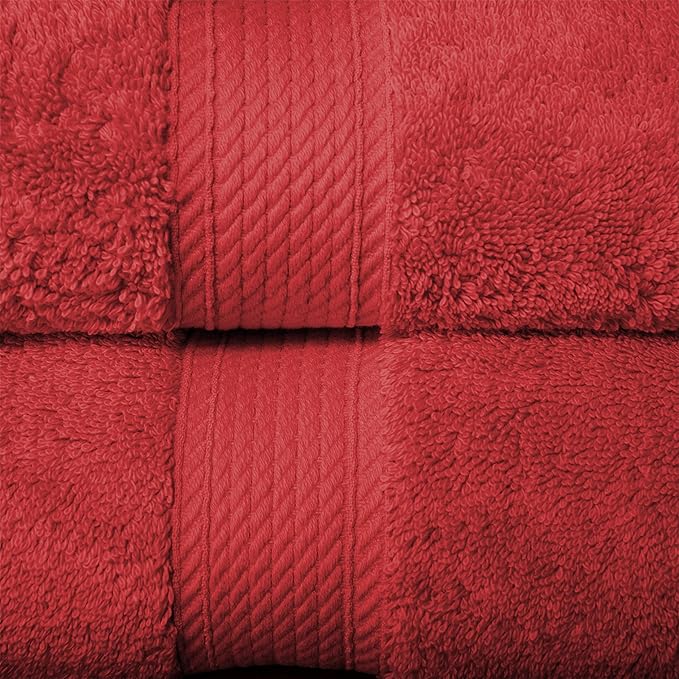 Superior Egyptian Cotton Solid Towel Set, Washcloths 13” x 13”, Hand Towels 20” - Image 7
