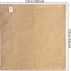 Basic Wash Cloths 12x12 Inches – Pack of 12 – Beige Color – Soft and Absorbent - Image 2