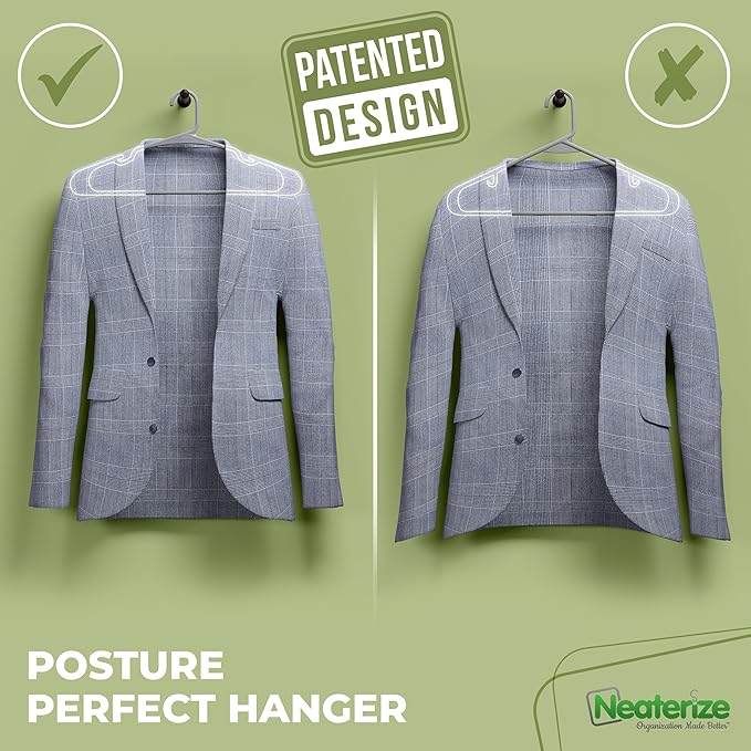 NEATERIZE Clothes Hangers Plastic 100 Pack - Image 3
