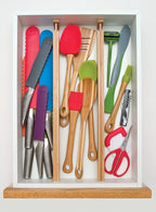 Lipper International Bamboo Kitchen Drawer Dividers - Image 2
