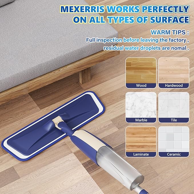 Spray Mops for Hardwood Floor Cleaning: MEXERRIS Wet Mops Dry Dust Mop - Image 5