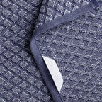 Martha Stewart Honeycomb Chambray Textured Kitchen Towel 4-Pack Set, 100% Cotton - Image 3