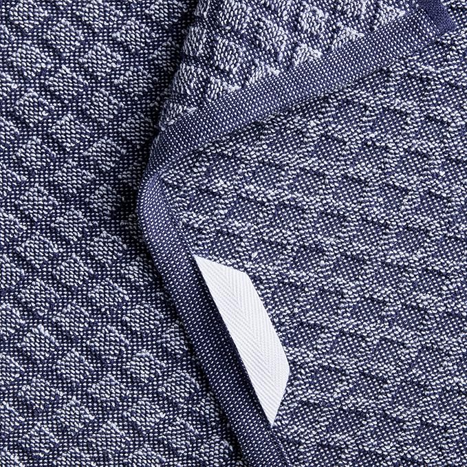 Martha Stewart Honeycomb Chambray Textured Kitchen Towel 4-Pack Set, 100% Cotton - Image 3