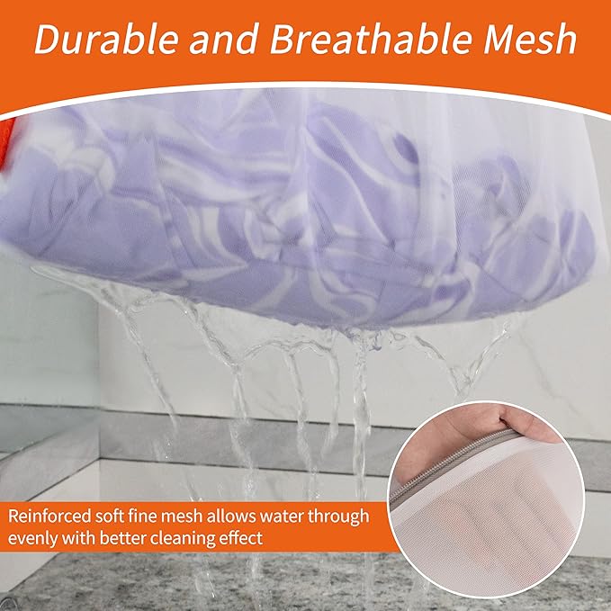 Polecasa 2Pcs 24 x 24 Inches Extra Durable Fine Mesh Laundry Bags - Image 3