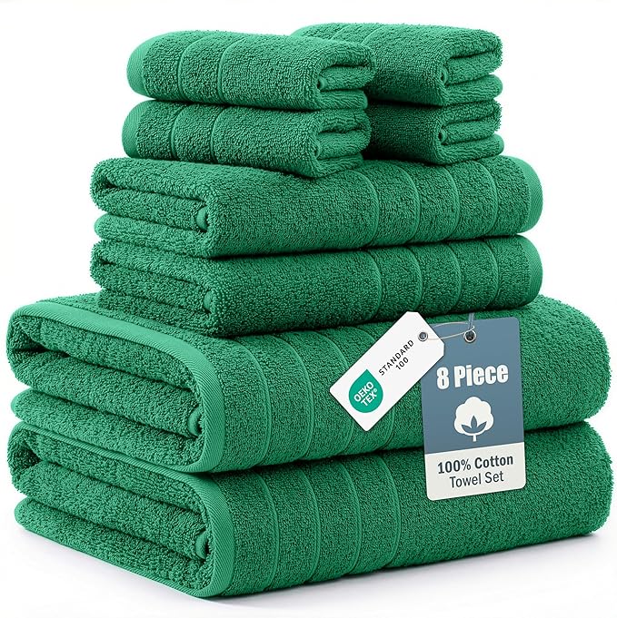 Casa Platino 100% Mercerized Cotton Bathroom Towel Set by CasaPlatino