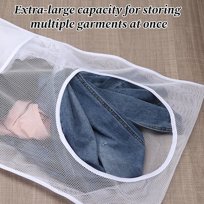 2Pcs Bag Over the Door Hamper Large Hanging Mesh Hamper - Image 5