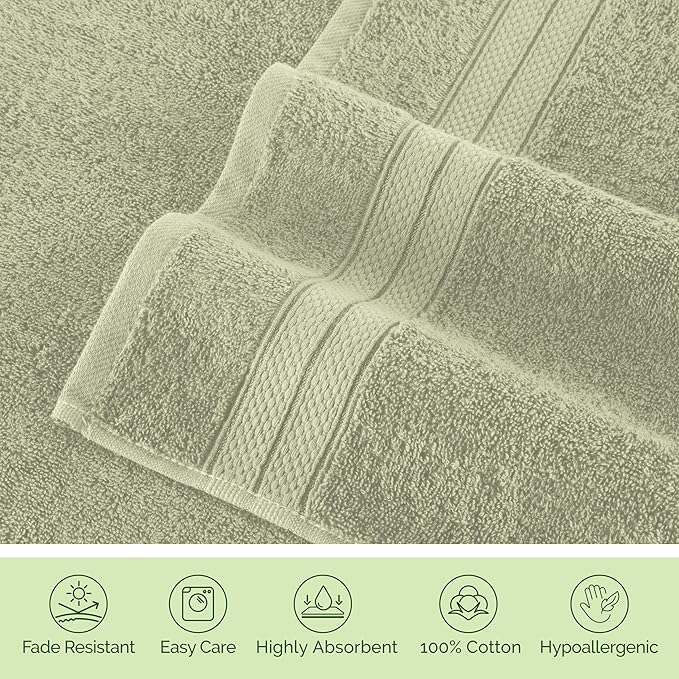 Elegant Comfort Luxury 6-Piece Towel Set, Premium Soft 100% Turkish Cotton - Image 8