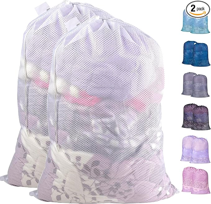 Polecasa Diamond Mesh Laundry Bags, Extra Large Laundry Hamper Liner, Laundry by Polecasa