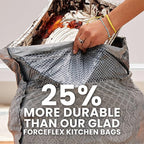 Glad ForceFlex MaxStrength Kitchen Trash Bags, 20 Gal, Fresh Clean Febreze - Image 5