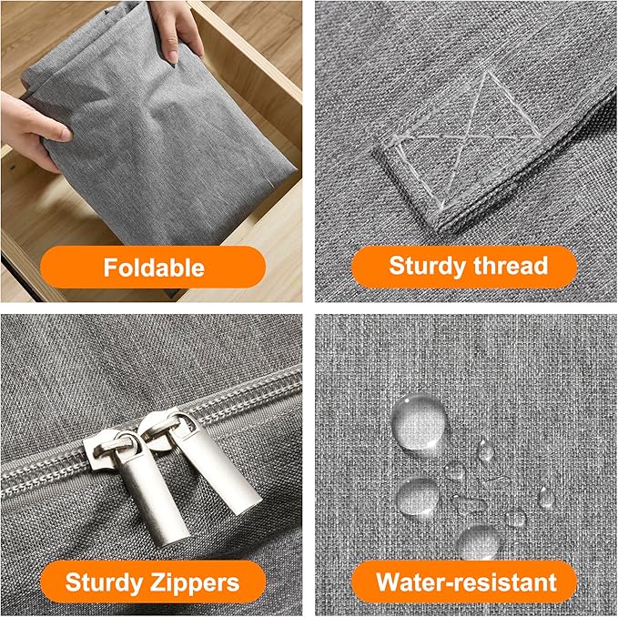 3 Pack 85L Comforter Storage Bags, Extra Large Bedding Storage Bags - Image 3