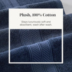 Modern Threads Trefoil Filigree 6-Piece 100% Cotton Towel Set – Reversible Yarn - Image 5