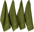 DII Basic Terry Collection Waffle Dishtowel Set, Solid Antique Green, 4 Piece by DII