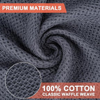 BOOMIBOO 8-Pack Kitchen Dish Cloths, 100% Cotton Waffle Weave, Ultra Soft - Image 3