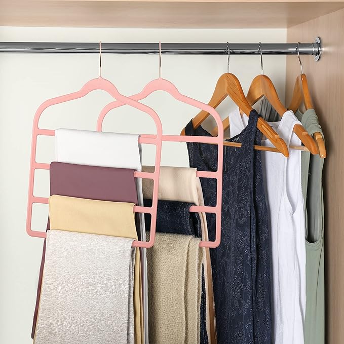 Velvet Pants Clothes Hanger Space Saving Non Slip Pants Shorts Hanger, - Image 6