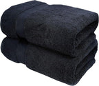 GLAMBURG 700 GSM Premium Cotton 2-Pack Oversized Extra Large Bath Sheet Set by GLAMBURG