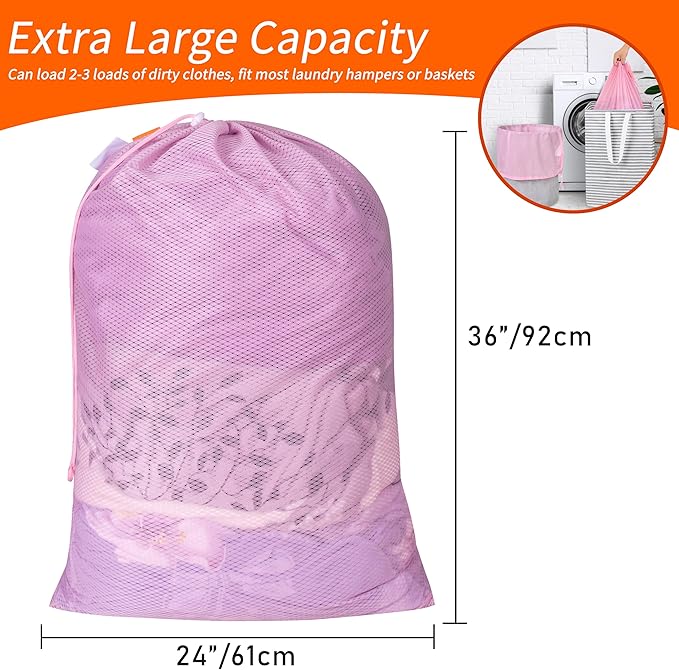 Polecasa Heavy Duty Diamond Large Mesh Laundry Bag - Image 3