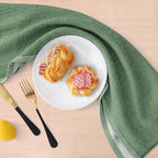 Homaxy Premium Kitchen Towels, Large Cotton Kitchen Hand Towels, Flat and Terry - Image 5