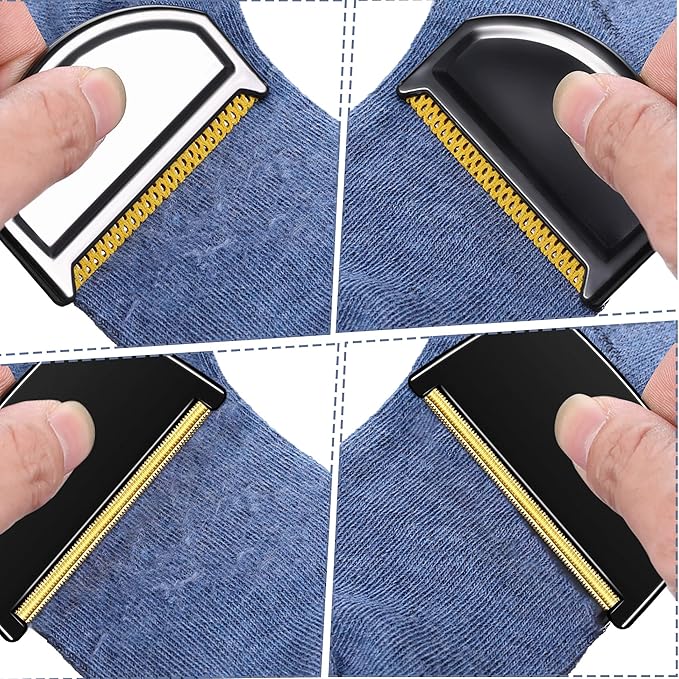 4 Pieces Sweater Combs to Remove Pilling Sweater Defuzzer Multi-Fabric Shaver - Image 2