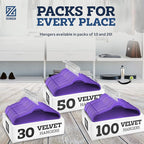 ZOBER Purple Velvet Hangers 50 Pack - Image 7