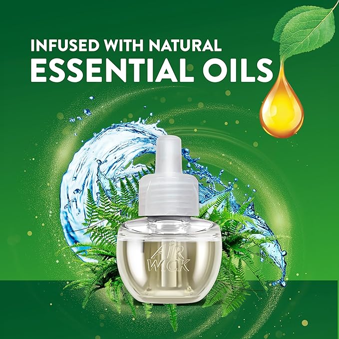 Air Wick plug in Scented Oil 2 Refills, Fresh Waters, Essential Oils, Air - Image 3