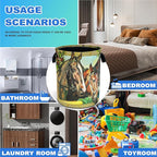 Horse Laundry Basket Riding Animal Oxford Cloth Laundry Hamper Funny - Image 4