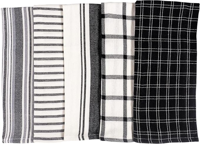 KAF Home Assorted Flat Kitchen Towels |100% Cotton - Image 2