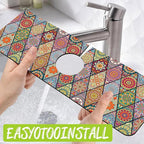Sink Faucet Absorbing Mat Bohemian Textile Rug Texture Sink Splash Guard Drying - Image 4