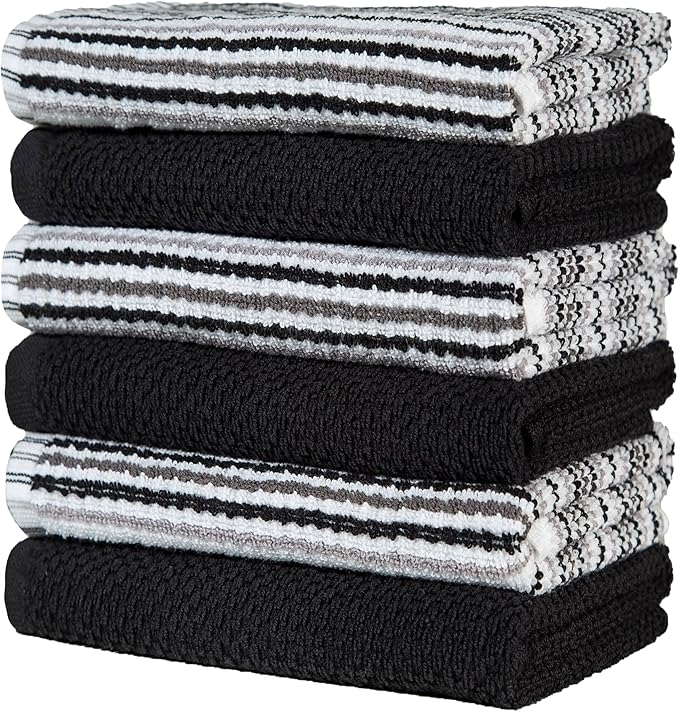 Popcorn Stripe Cotton Kitchen Towels - Image 4