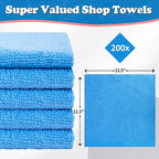 FIXSMITH Shop Towels, Microfiber Cleaning Cloth Bulk, 200 Pack Microfiber Towels - Image 2