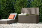 Rubbermaid Extra Large Resin Outdoor Storage Deck Box with Seat (120 Gal), Weather Resistant, Brown, Deck Organization for Home/Backyard/Pool Chemicals/Toys/Garden Tools/Porch/Patio Cushions - Image 10