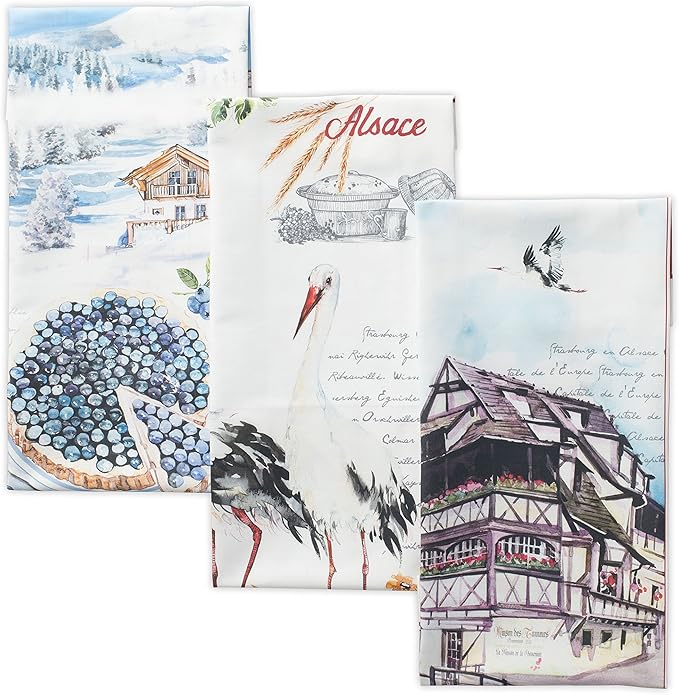 Maison d' Hermine Kitchen Towels Set of 3 100% Cotton 27.50" x 20" Reusable by MaisondHermine