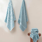 Modern Threads Trefoil Filigree 6-Piece 100% Cotton Towel Set – Reversible Yarn - Image 2