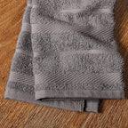 KitchenAid Albany Kitchen Towel 8-Pack Set, Charcoal Grey/White - Image 4
