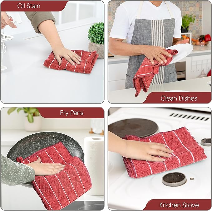 Utopia Towels 8 Pack Kitchen Towels Set, 12x12 Inches, Highly Absorbent and - Image 6